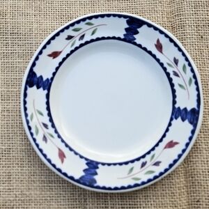Adams Lancaster Real English Ironstone Blue and White Bread and Butter Plate 6in